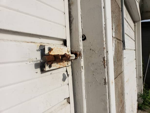 broken garage door lock